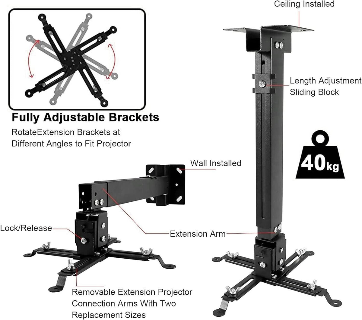 Projector Mount Brackets Projector Mounting Bracket to suit BenQ & Optoma – Sims Fore Golf